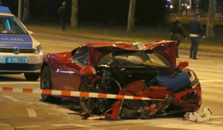 Illustration for article titled The first Ferrari 458 to go on the road crashes in Berlin